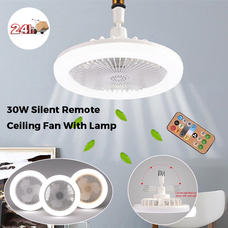 Quạt Trần Mini 30W Kèm Đèn 2 Trong 1 Điều Khiển Từ Xa