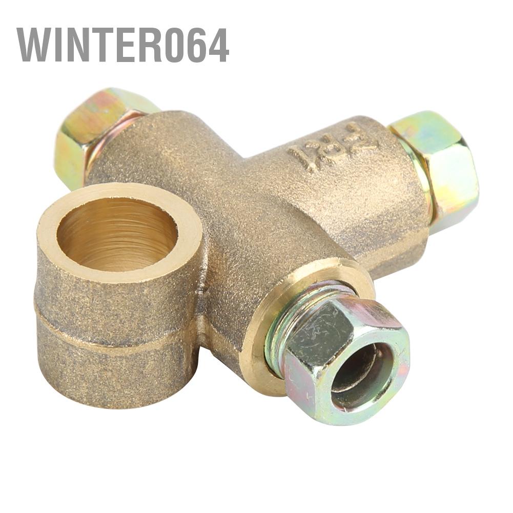 Winter064 Tee phanh 3 chiều hình chữ T với đai ốc nam Short Union M10 3/16in Ống 10 mm