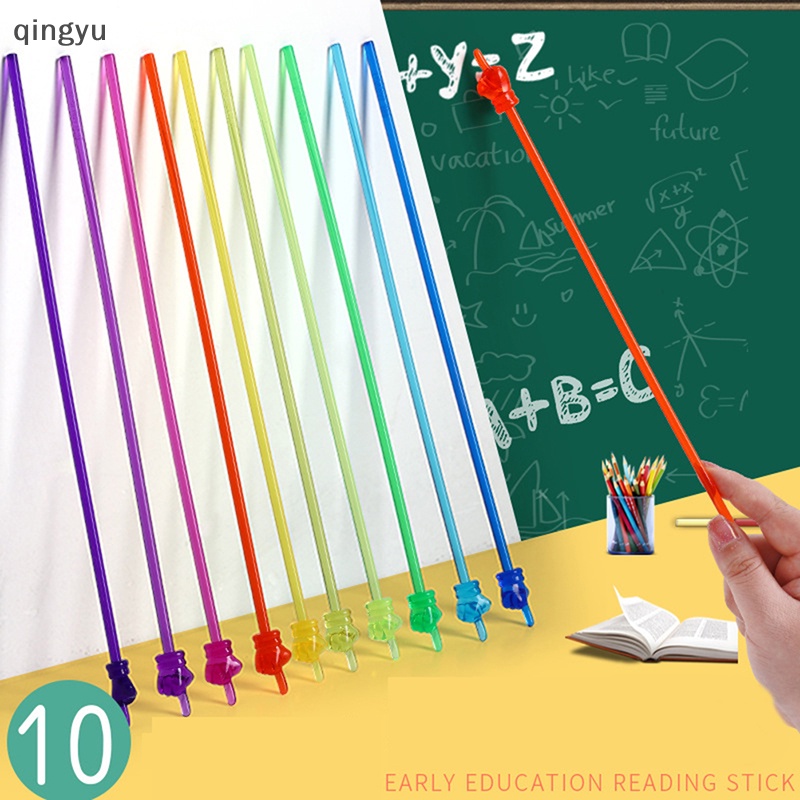 Set 2 Gậy Đọc Sách Bằng Ngón Tay Có Thể Uốn Cong Hỗ Trợ Dạy Học Cho Bé