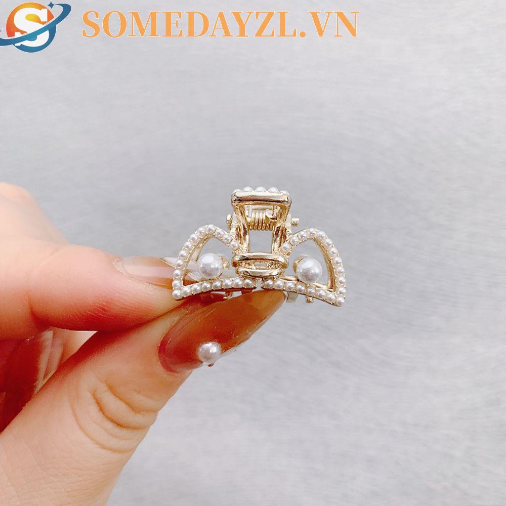 SOMEDAYZL Kẹp Tóc Hình Nơ Trái Tim Bằng Hợp Kim Phong Cách Retro Hàn Quốc Cho Nữ