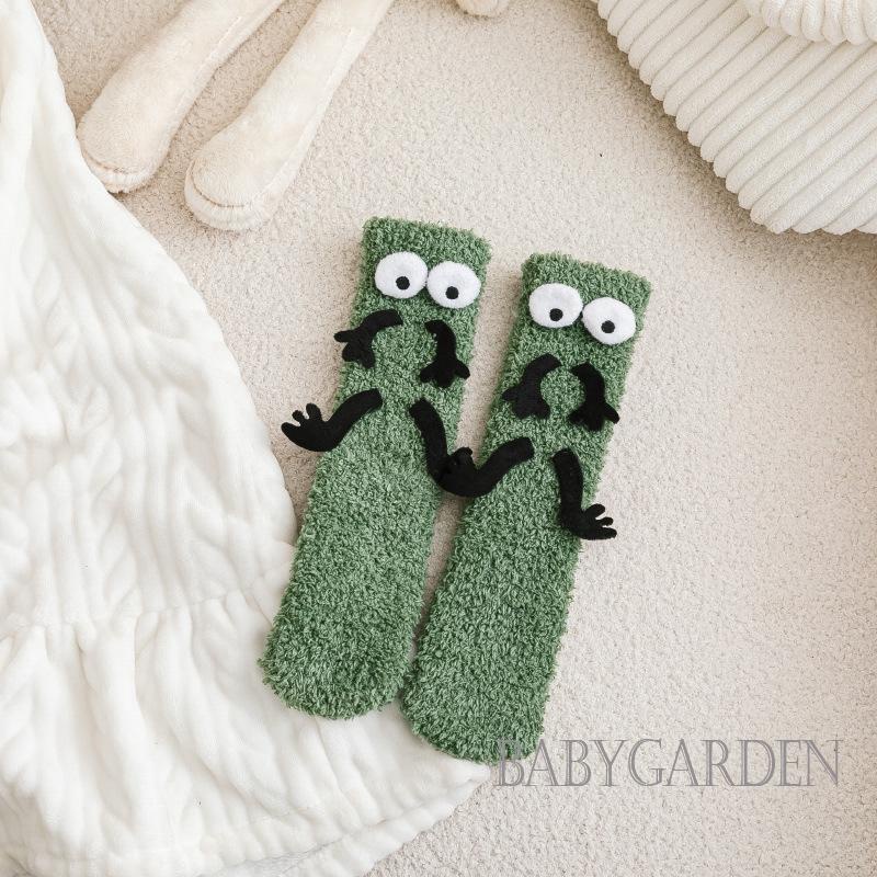 Vớ Lông Cừu San Hô Dày Giữ Ấm Chống Trượt In Họa Tiết Hoạt Hình Dễ Thương Cho Bé 0-10 Tuổi