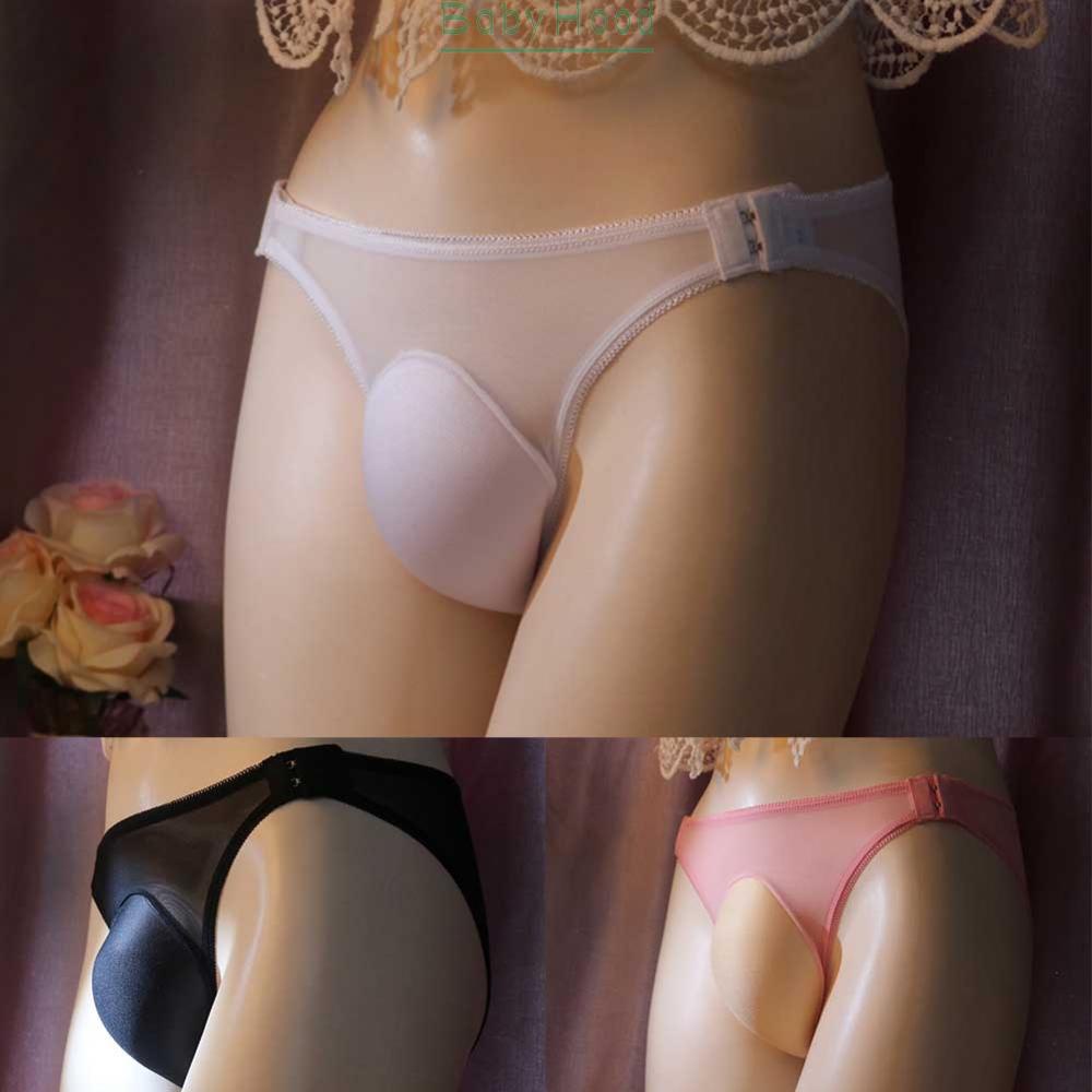 Men\'s Brief Crossdress Lingerie Low Waist Mesh Panties Panties Polyester#BBHOOD