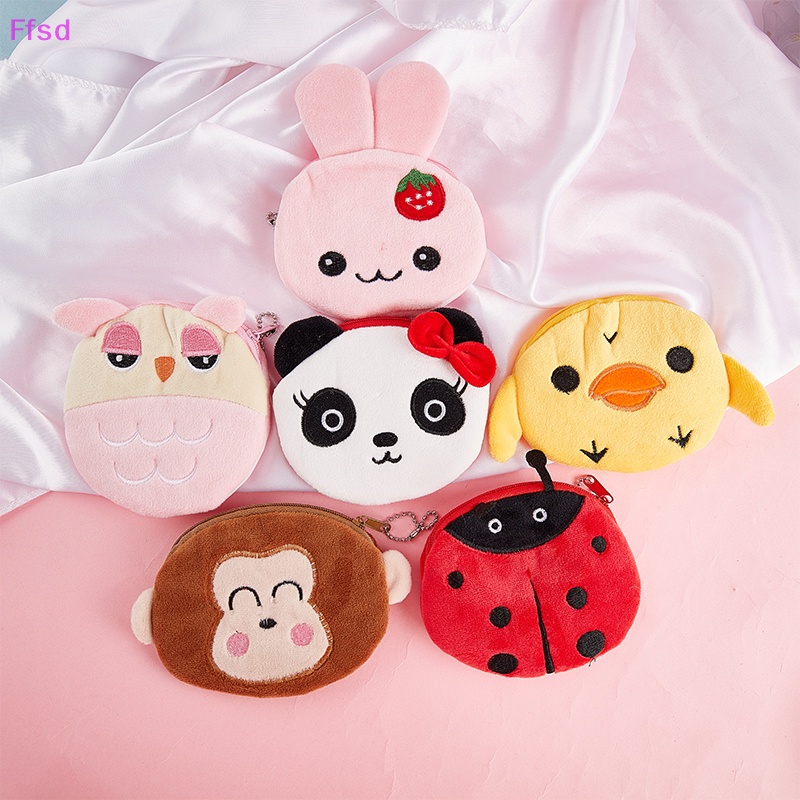 {Ffsd} Ví Đựng Tiền Xu / Chìa Khóa Hình Động Vật Hoạt Hình Dễ Thương Có Khóa Kéo Cho Nữ * Hàng