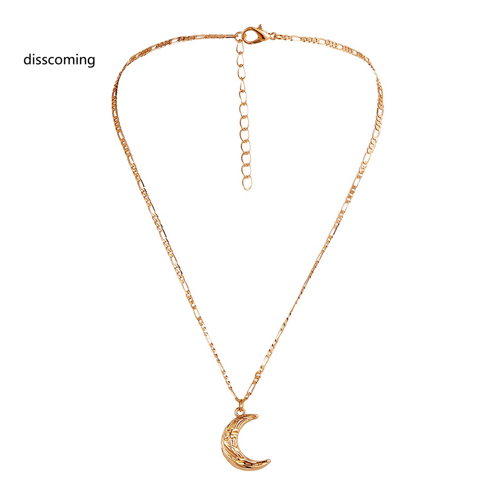 Băng Đô SL SL SL SL| Vòng Cổ Choker Kim Loại Mặt Trăng 3D Cá Tính Cho Nữ