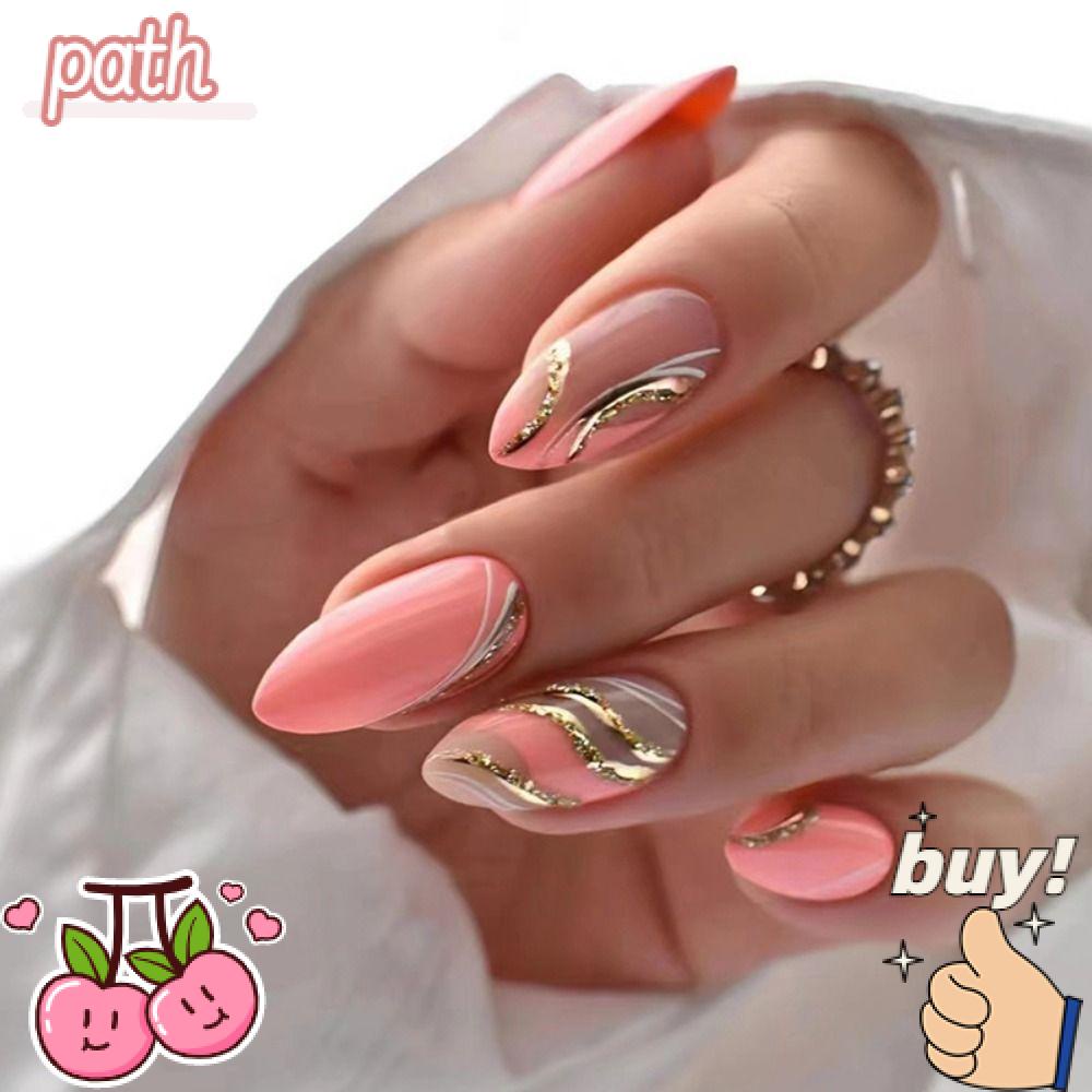 Set 24 Móng Tay Giả Dạng Nhấn Tiện Lợi