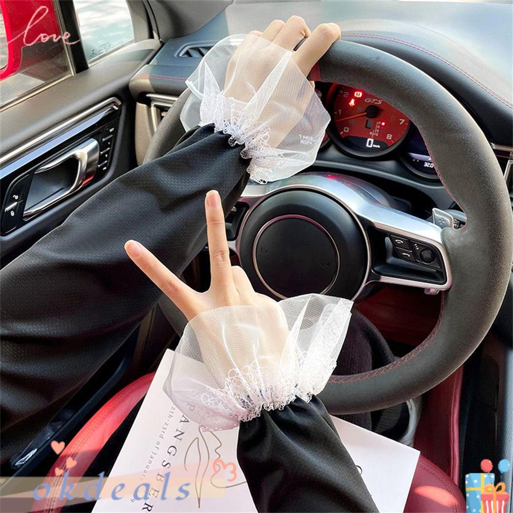 OKDEALS Găng Cánh Tay Dài Chống Nắng Và Tia UV Mỏng Thời Trang