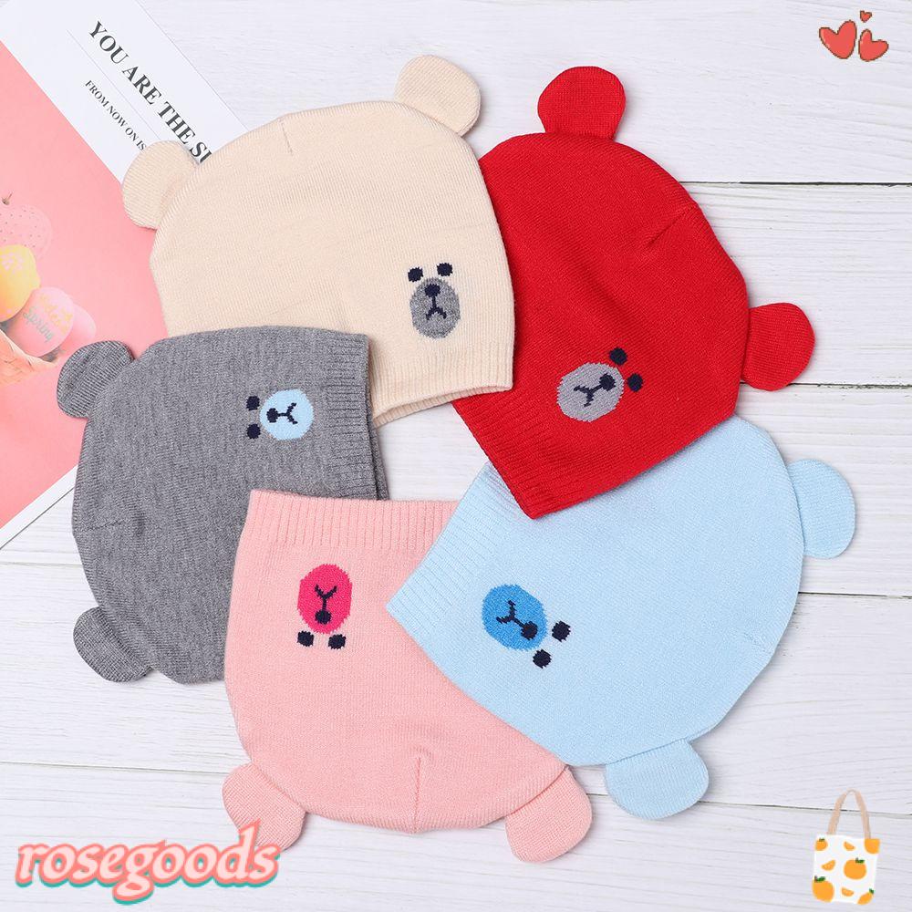 ROSE Mũ Dệt Kim Dày Dặn Mềm Mại Giữ Ấm Mùa Đông Dành Cho Bé