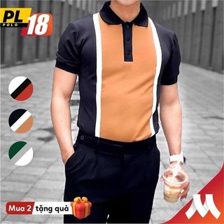 Áo polo nam local brand basic có cổ black adam, áo thun phông cổ bẻ đen, trắng pl18