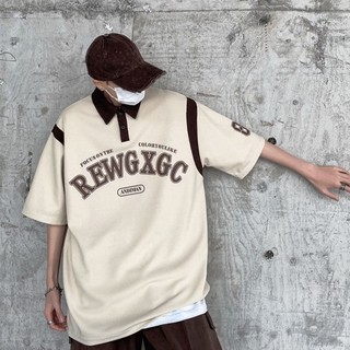 Áo thun polo ngắn tay thời trang áo polo nam phong cách mỹ áo thun có cổ vintage áo phông polo nam unisex áo polo form rộng xu hướng áo polo nữ