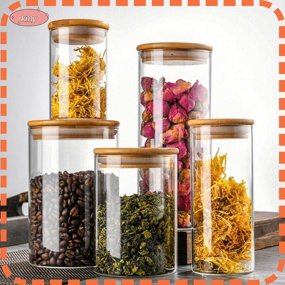 KRNY Hộp Thủy Tinh Trong Suốt Đựng Kẹo Có Nắp Đậy Kín Nhiều Kích Thước Khác Nhau Cho Nhà Bếp