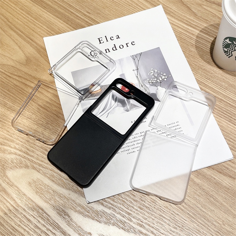 Ốp Điện Thoại PC Cứng Siêu Mỏng Chống Trầy Xước Cho Samsung Galaxy Z Flip 5 Z Flip 4 Z Flip 3