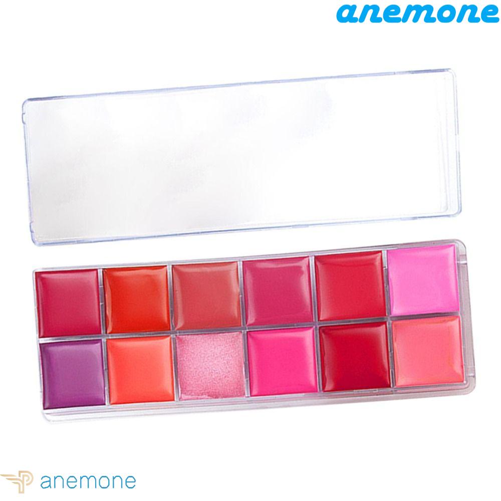 ANEMONE Bảng Son Môi 12 Màu Kháng Nước Lâu Trôi Trang Điểm Cho Nữ