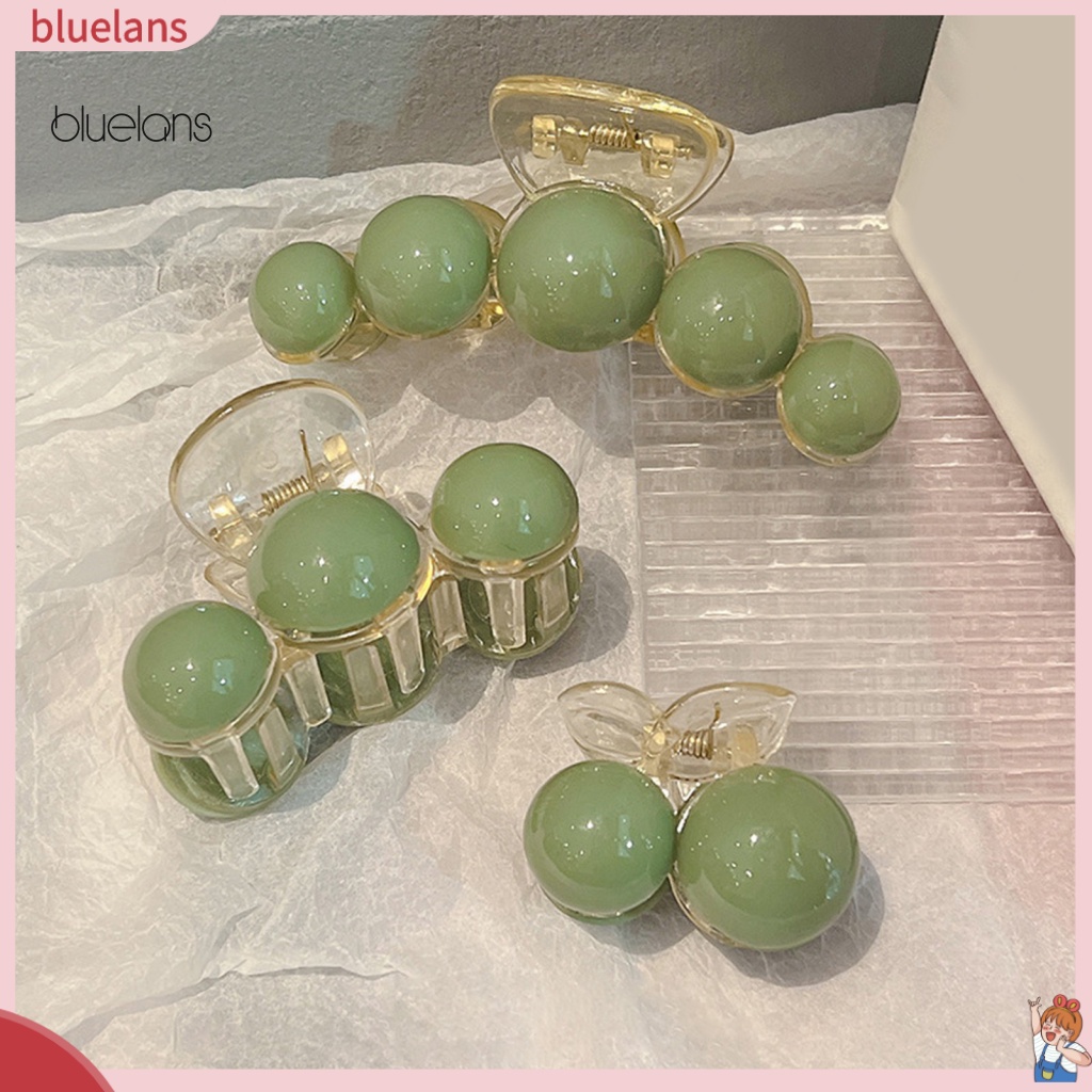 Bộ 3 Kẹp Tóc Trong Suốt Đính Ngọc Trai Giả Chống Trượt Chống Gãy Trang Trí Tóc