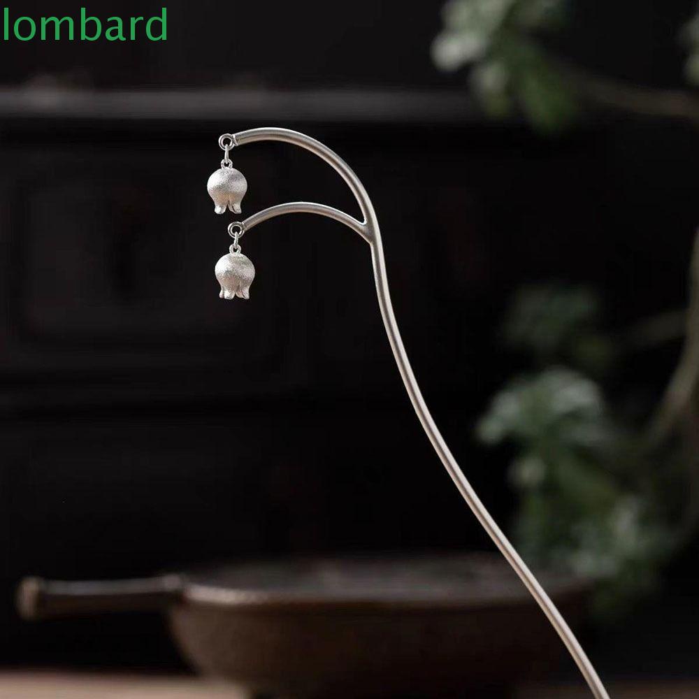 LOMBARD Trâm Cài Tóc Hình Hoa Phong Cách Hanfu Cổ Điển Thời Trang Cho Nữ