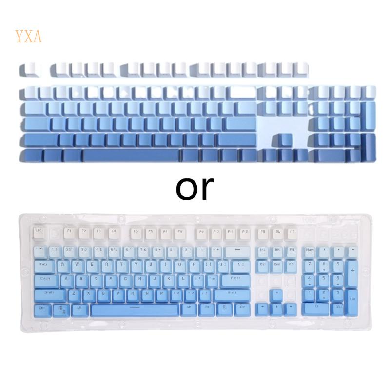 Set 104 Nút Bàn Phím PBT OEM Hai Màu Nhuộm Xanh Dương Gradient