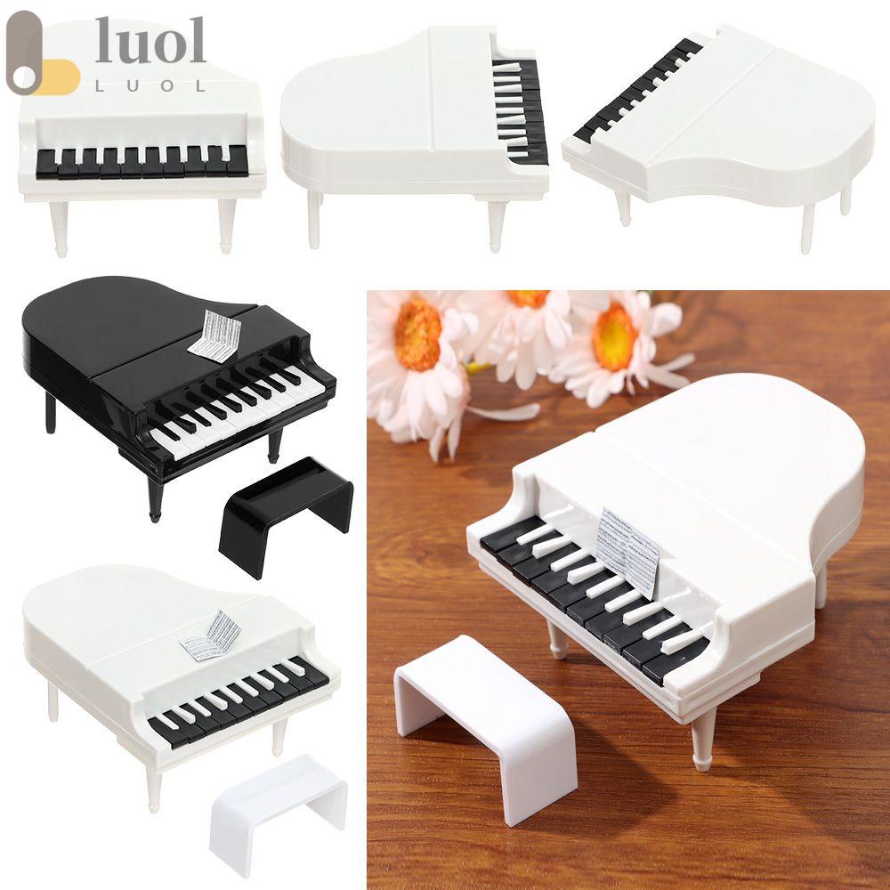 LUOL Mô Hình Đàn Piano Trắng Đen Tỉ Lệ 1 / 6 1 / 12