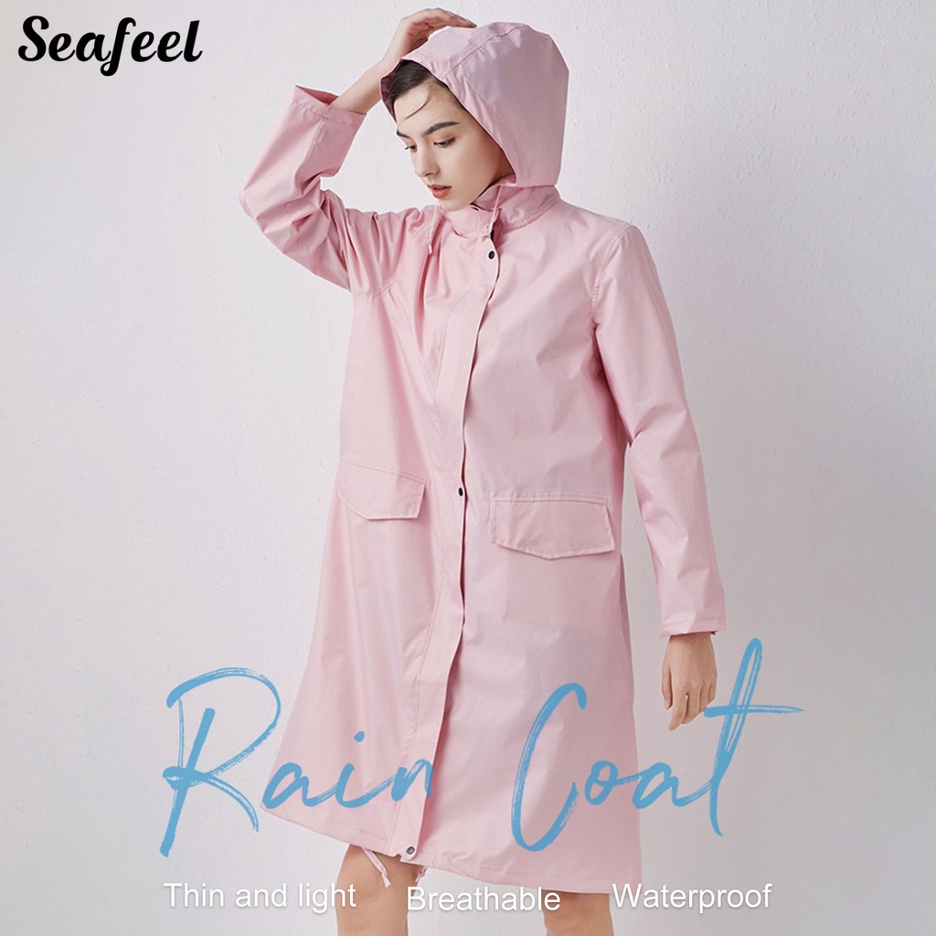 Áo Mưa Unisex Polyester 210D Màu Trơn Chống Nước Cho Hoạt Động Ngoài Trời