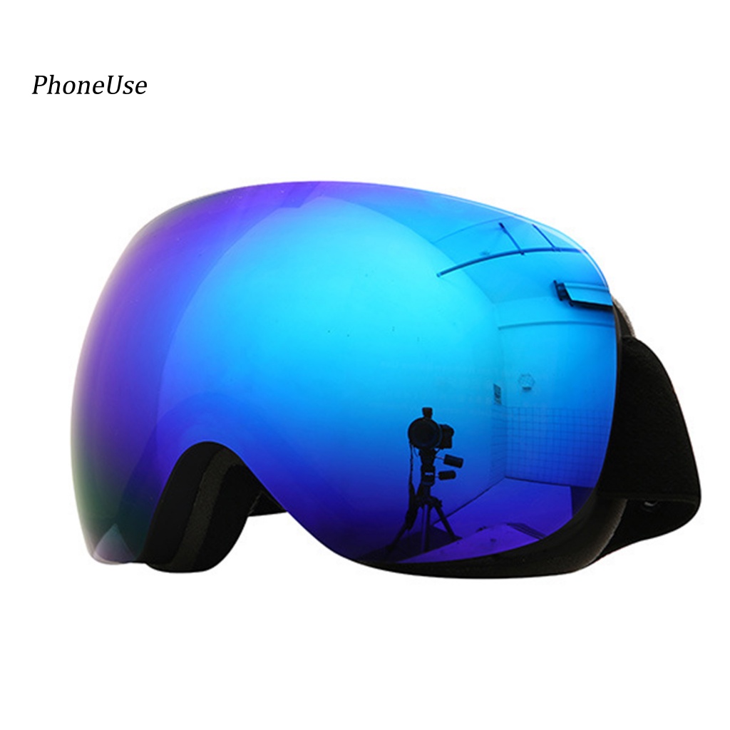 Kính Bảo Hộ Trượt Tuyết Bằng Da PU Chống Gió Chống Sương Mù UV 400 Có Thể Điều Chỉnh Cho Nam