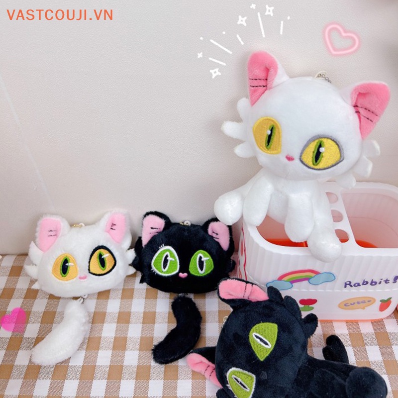 Mèo Nhồi Bông Mềm Mại Dễ Thương Treo Móc Khóa