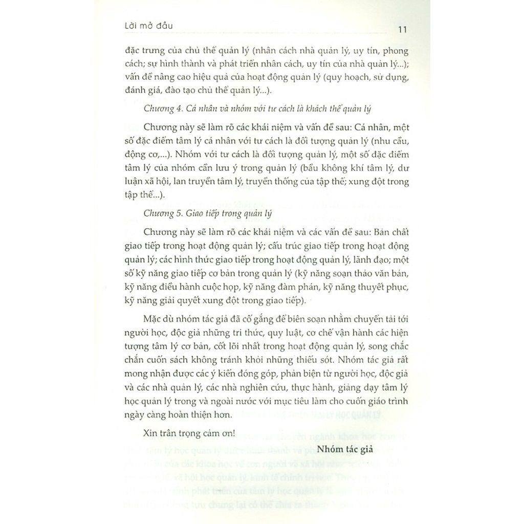 Sách - Giáo Trình Tâm Lý Học Quản Lý