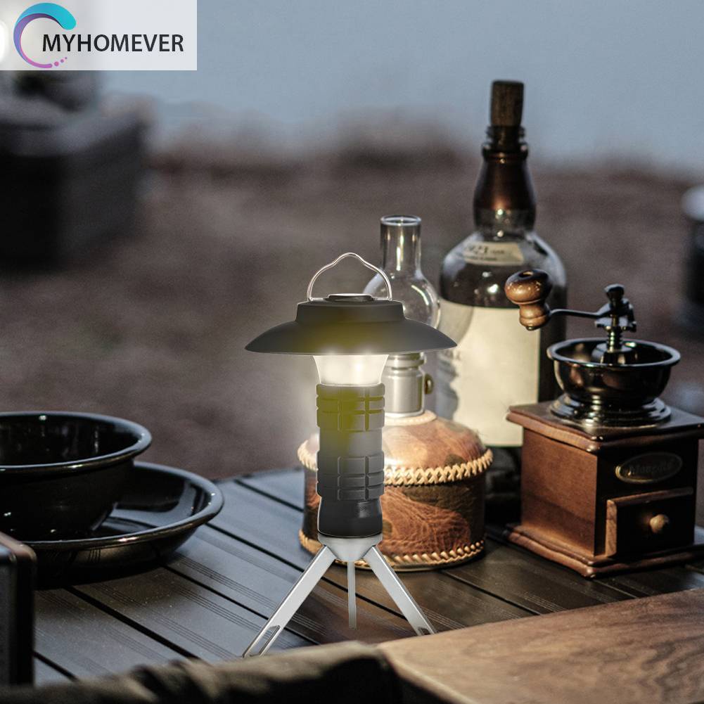 Đèn Cắm Trại 2200mAh Chống Thấm Nước 200LM Kèm Đế Chụp Đèn