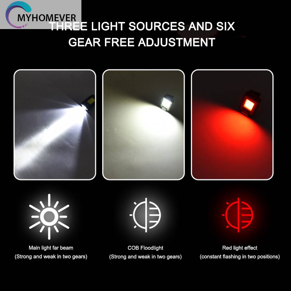 Đèn Led Kẹp Mũ COB 500mAh 500LM Sạc Được Loại C