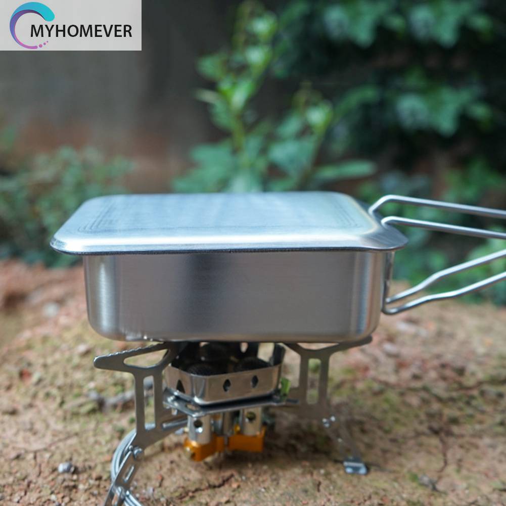 Đĩa Nướng Bbq Bằng Thép Không Gỉ Có Tay Cầm Có Thể Tháo Rời Tiện