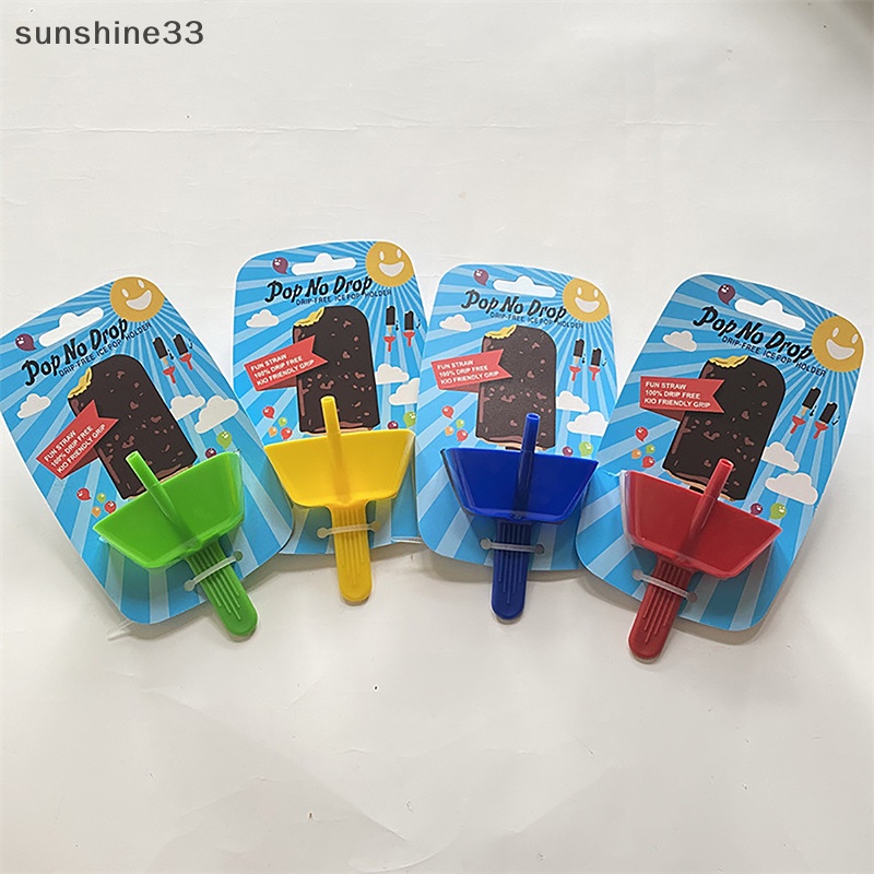 Su Mới Giá Đỡ Que Kem Chống Nhỏ Giọt Không Cần Đóng Băng Có Ống Hút Cho Trẻ Em n