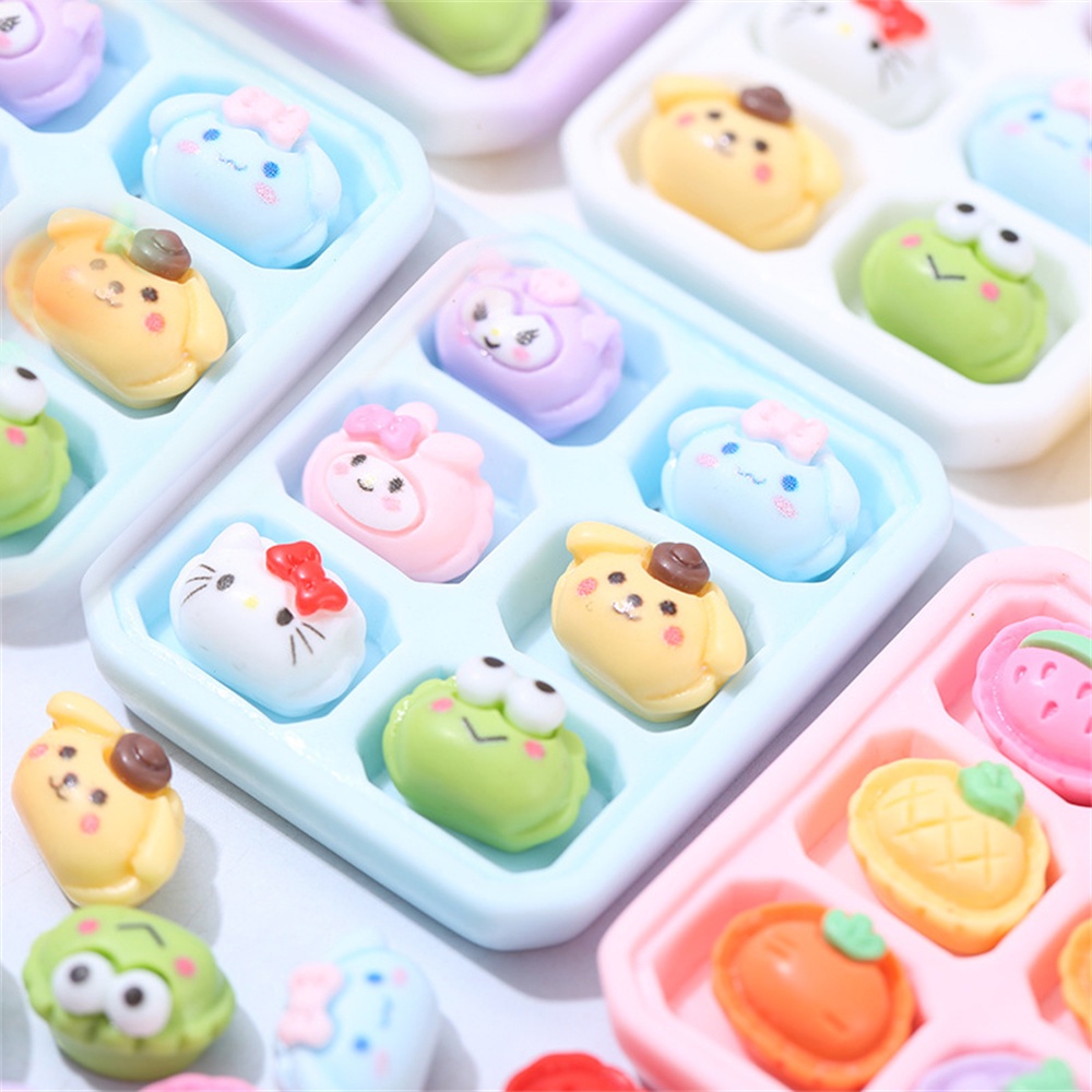 Keo Dán Resin Dán Trang Trí Điện Thoại / Kẹp Tóc Hình Trái Cây Hoạt Hình DIY