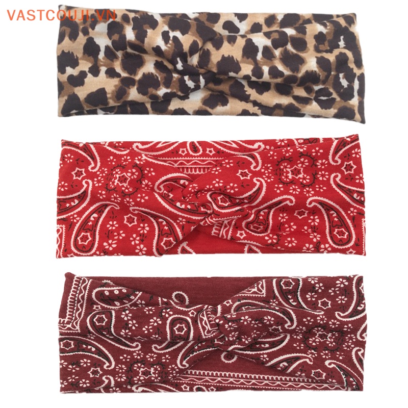 Băng Đô Bandana Vải Cotton Co Giãn In Họa Tiết Dùng Rửa Mặt / Trang Điểm / Chơi Thể Thao / Làm Đẹp