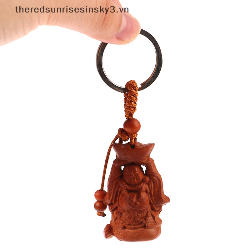 # # Thời Trang Mahogany Móc Chìa Khóa Chạm Khắc Ba Chiều Giống Thật Làm Quà Tặng Trang Sức May Mắn Cho Xe Hơi