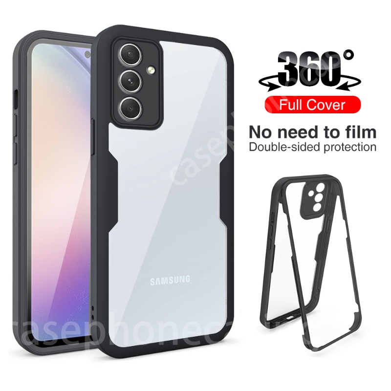 Ốp Điện Thoại Hai Mặt Chống Sốc Bảo Vệ 360 Độ Cho Samsung Galaxy A54 A34 A33 A24 A14 4G 5G 2023 Galaxy A 54 A 34 A 24 A 14