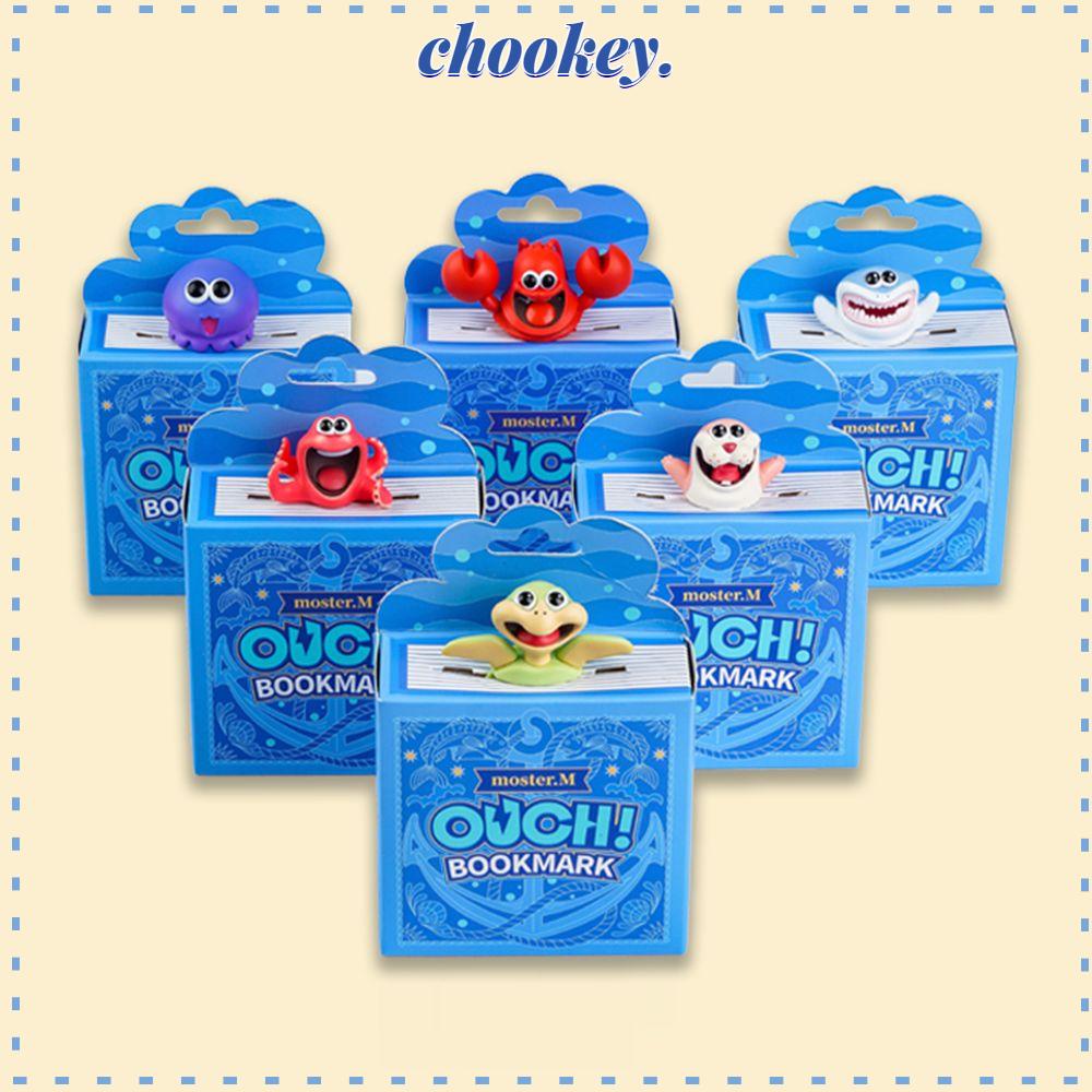 CHOOKEY Thẻ Đánh Dấu Trang Sách Hình Bạch Tuộc / Tôm Hùm 3D Bằng