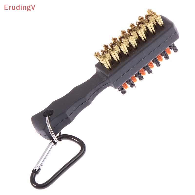 Bàn Chải Nylon 2 Mặt Có Dây Kéo Vệ Sinh Gậy Đánh Golf Có Thể Thu Gọn