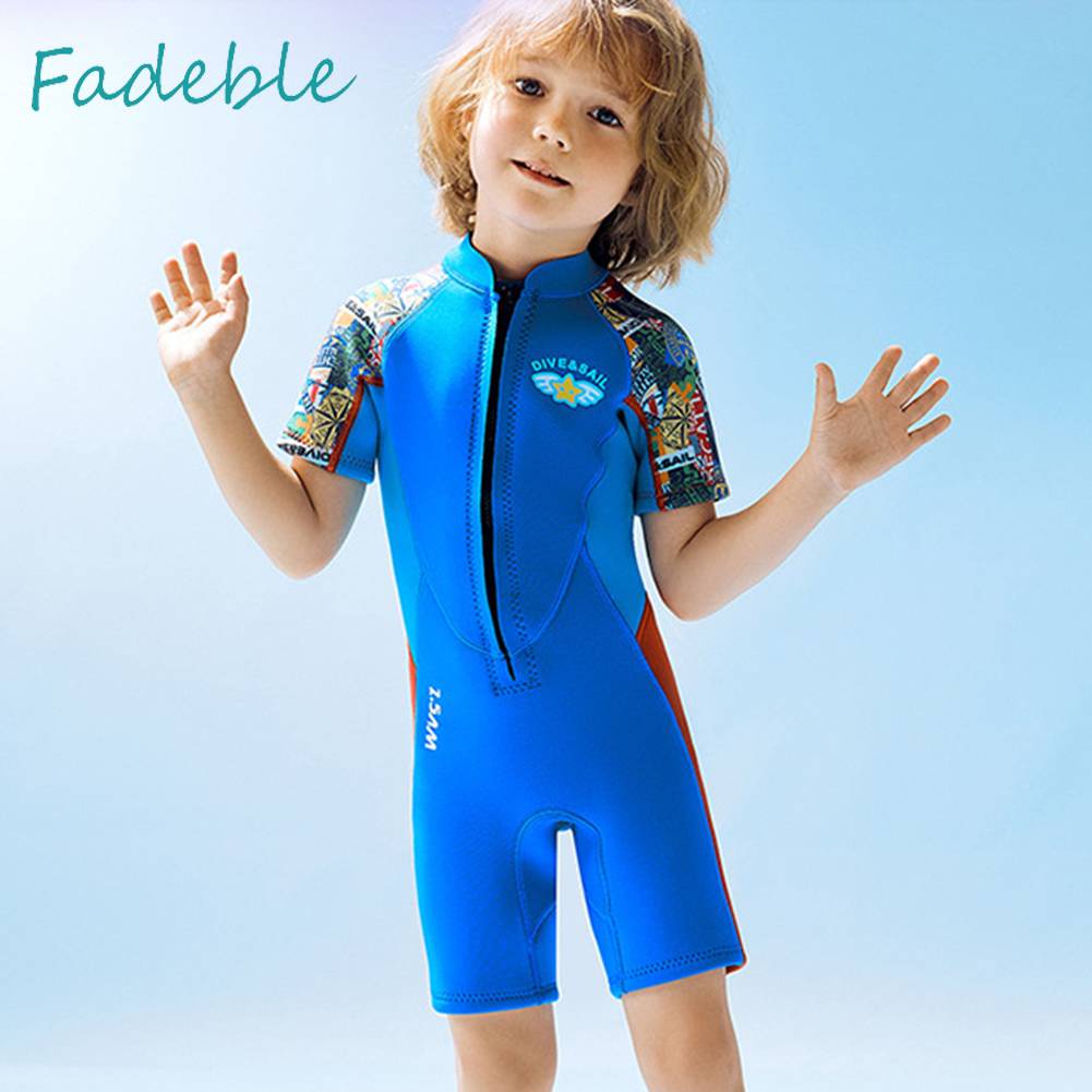 Bộ Đồ Lặn Thể Thao Bằng Cao Su Tổng Hợp Co Giãn Chống Lạnh Chống Nước Cho Trẻ Em
