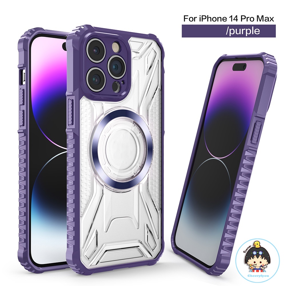 Ốp Điện Thoại TPU Mềm Trong Suốt Từ Tính Chống Sốc Thời Trang Cho IPhone 11 12 13 14 Pro Max