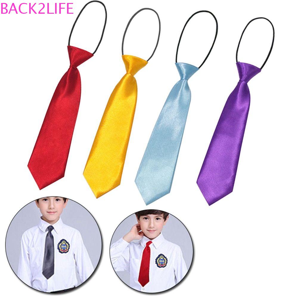 BACK2LIFE Cà Vạt Co Giãn Cổ Điển Phụ Kiện Đám Cưới Cho Bé Gái