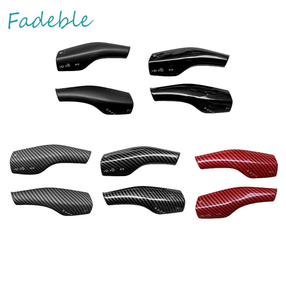 1 Cặp Núm Bọc Cần Gạt Số Màu Nhám Cho Tesla Model Y 3