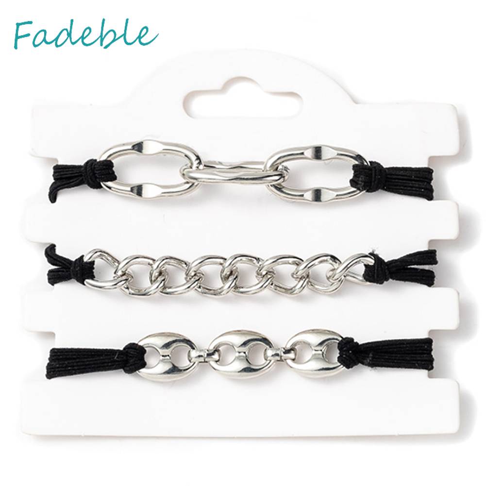 Set 3 Dây Cột Tóc Co Giãn 2 Trong 1 Thời Trang Cho Nữ