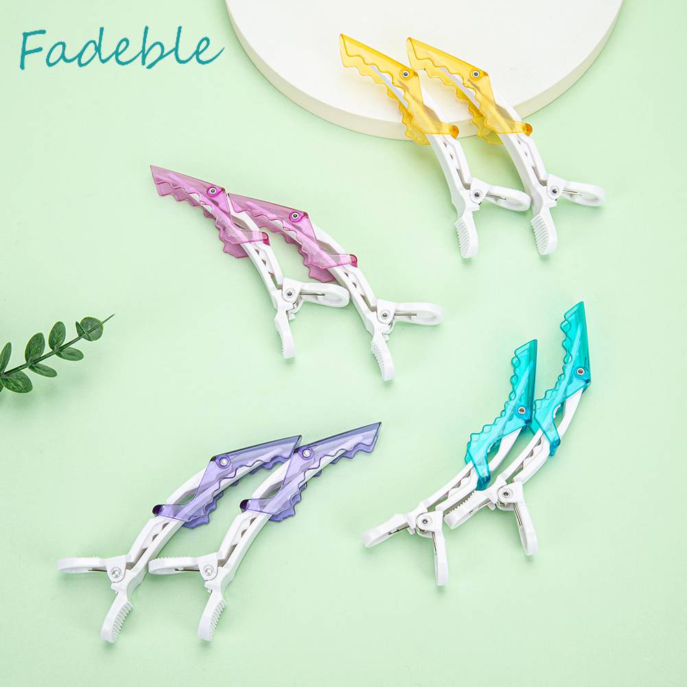 Set 6 Kẹp Nhựa Cố Định Tóc Hai Cổng Thiết Kế Nhỏ Gọn