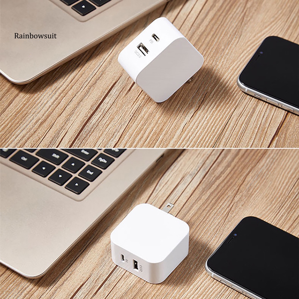 Bộ Sạc Chuyển Đổi Mini Type-C USB PD18W Chống Sốc Nguồn Thấp Cho Điện Thoại / Máy Tính Bảng