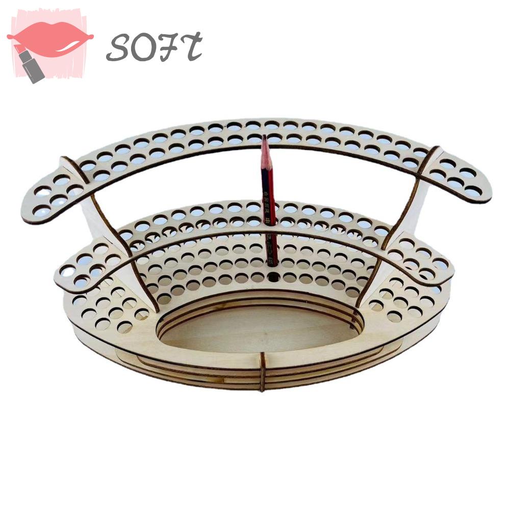 SOFTNESS Giá Đỡ Bút Bằng Gỗ Thiết Kế Độc Đáo Dùng Cho Văn Phòng