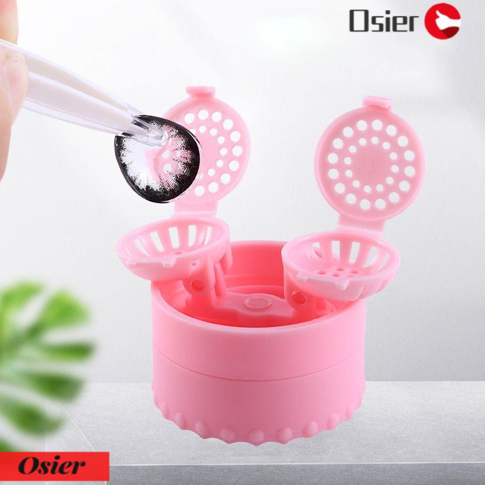 OSIER1 Hộp Đựng Kính Áp Tròng Bằng Nhựa Mini Màu Sắc Ngọt Ngào Tiện Dụng Mang Theo Du Lịch