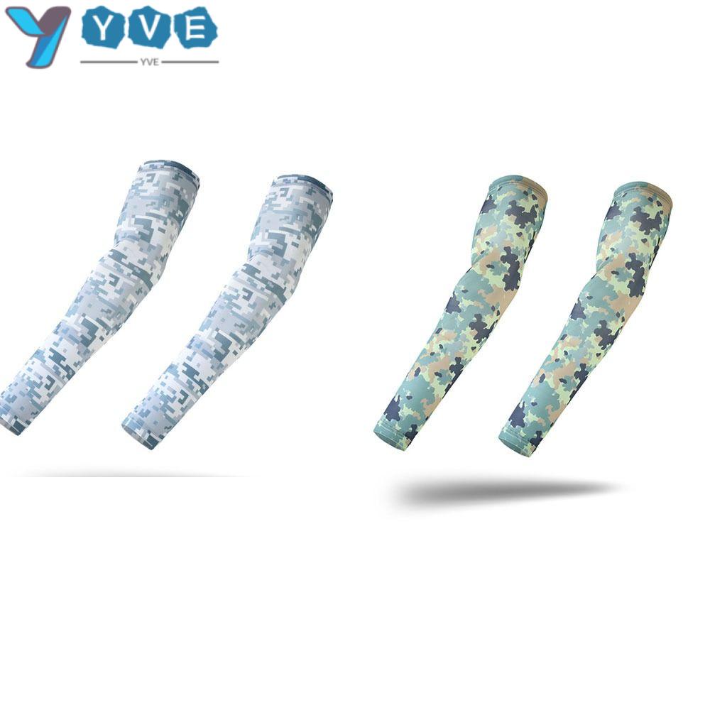 YVE Set 2 Cặp Găng Tay Chống Nắng Bằng Lụa Lạnh Mỏng Dáng Rộng Họa Tiết Rằn Ri