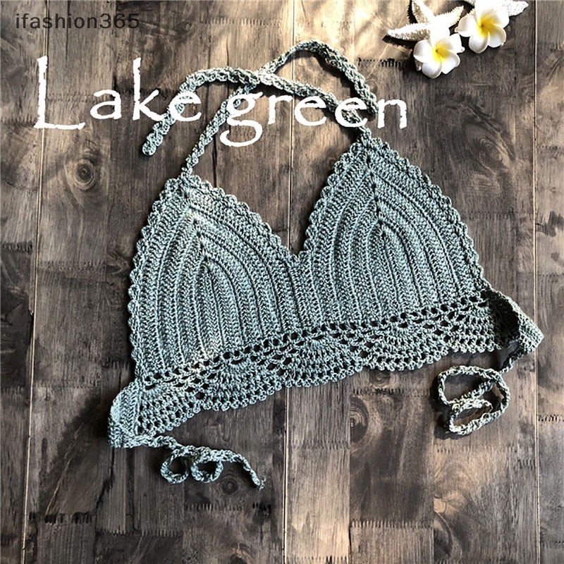 Áo Croptop Dệt Kim Hai Dây Phong Cách Boho Thời Trang Cho Nữ ifashion365