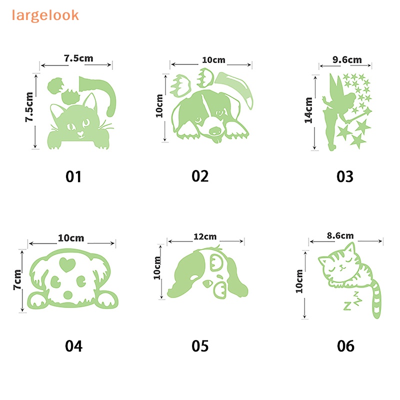 Đề Can Dán Công Tắc Trang Trí Dạ Quang Hình Thú Hoạt Hình Phát Sáng Trong Đêm