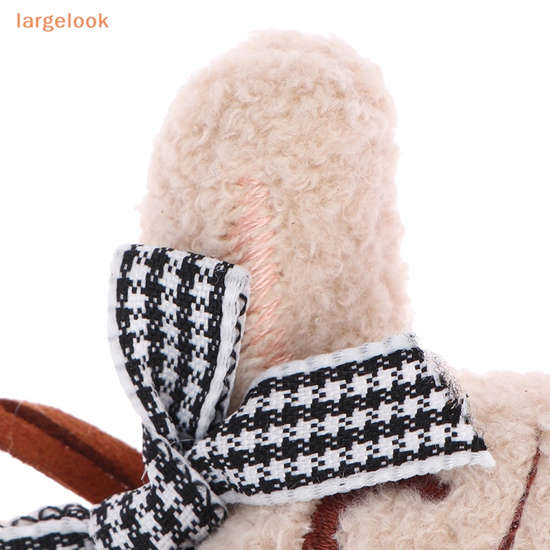 [Biglook] Móc Khóa Hình Thỏ Bông Dễ Thương Có Thẻ Tên Cho Ba Lô Đi Học Trẻ Em