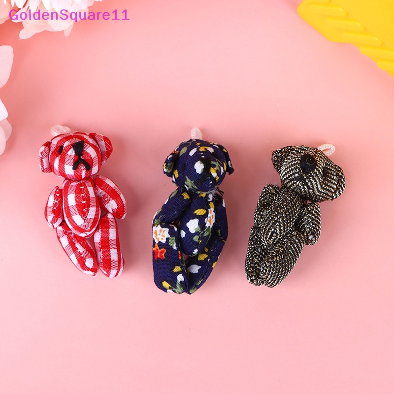 Móc Khóa Hình Gấu Nhồi Bông Màu Vàng Dễ Thương