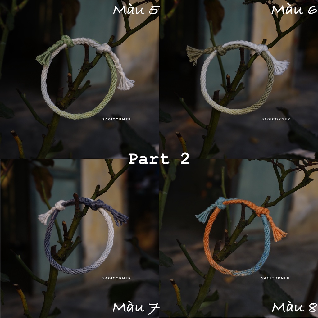 Part 2 - Vòng kumihimo màu ombre handmade
