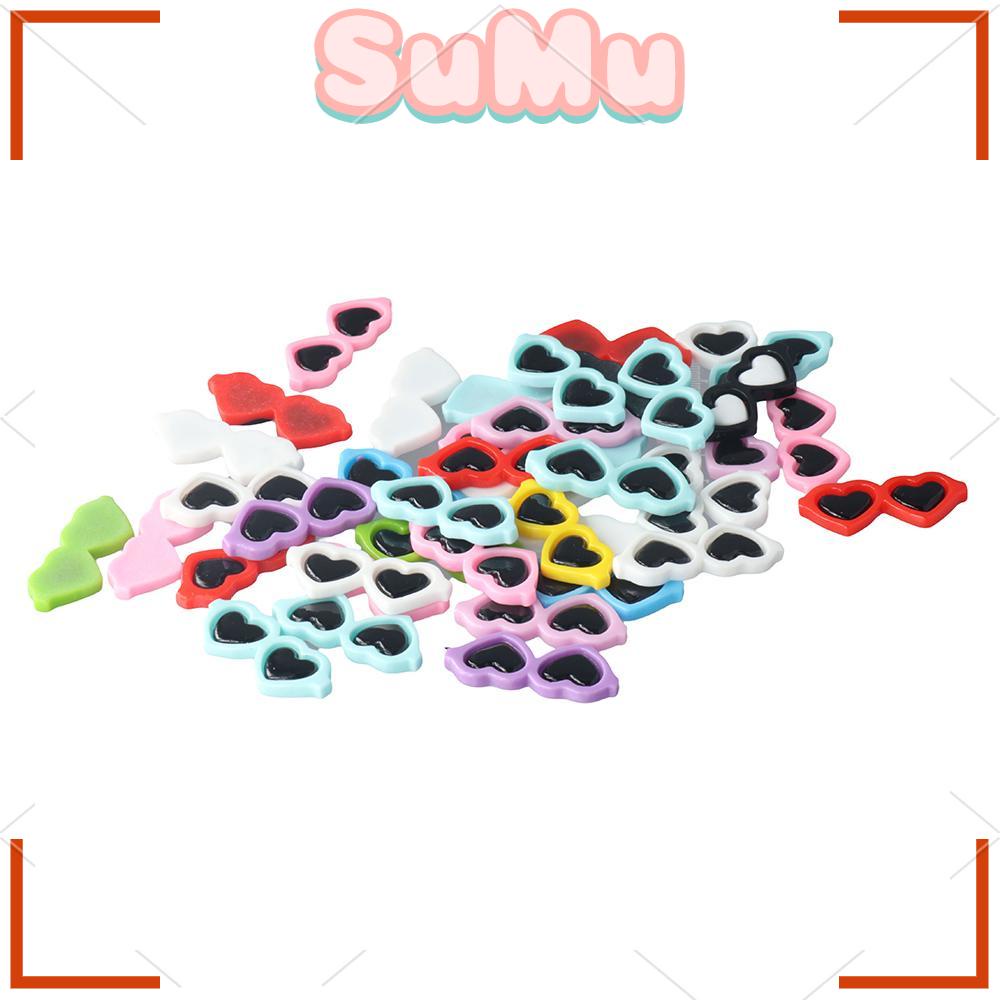 SUMU Bộ 80 Nút Nhựa Hình Hoạt Hình Nhiều Màu Sắc Dùng Trang Trí Kính Mát